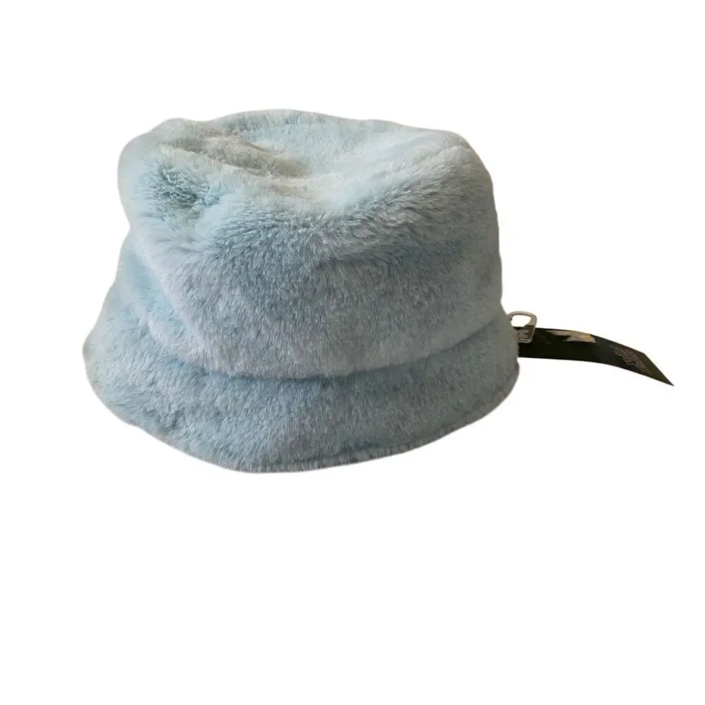Nwt Wild Fable Blue Fleece Bucket Hat Winter Snow Outdoors Soft Comfortable